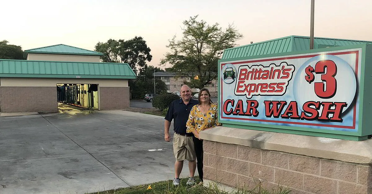 Mike and Laurel Warren, owners of Brittain's Car Wash